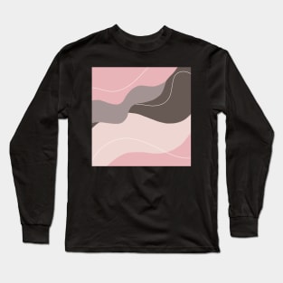 Pink Romance Abstract Pattern Long Sleeve T-Shirt